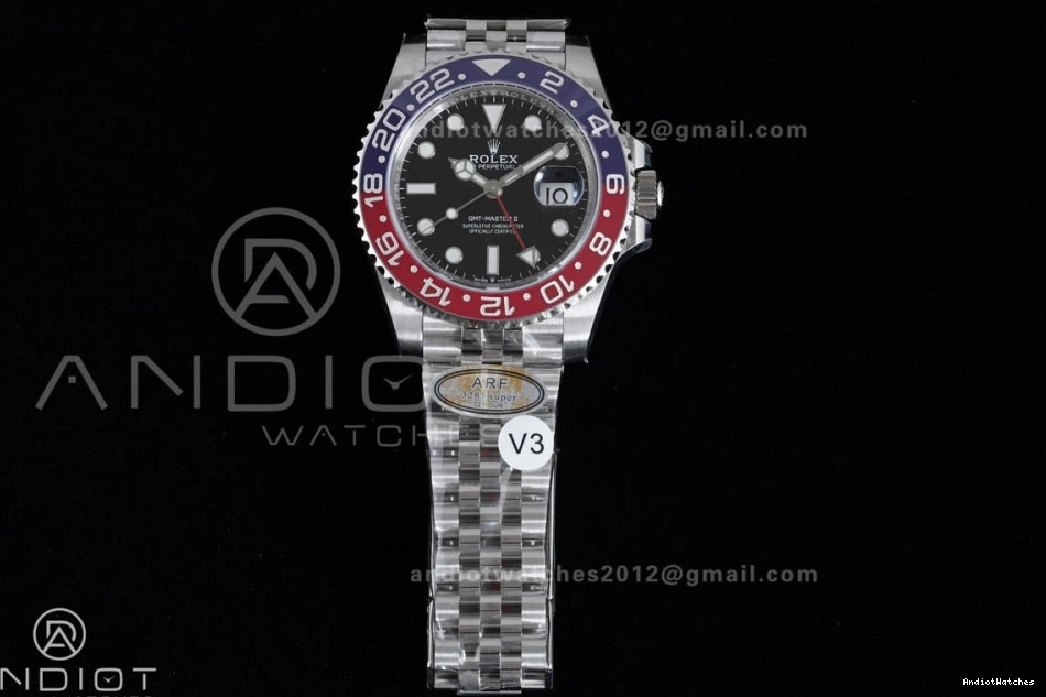 Master Timeless 862 New ARF SH3285 Jubilee BLRO (UV 126710 Bezel 1:1 Pepsi GMT Edition On 904L Bracelet II V Best SS ) 0312